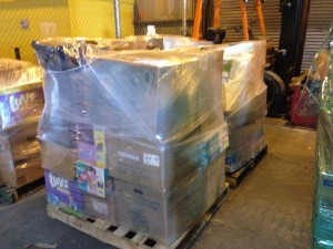 Palettes waiting to be loaded