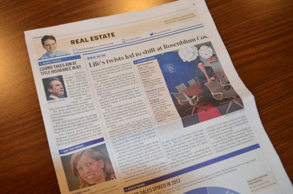 Article on Rosenblum Companies, new leadership seeks to move beyond renting office space in Albany