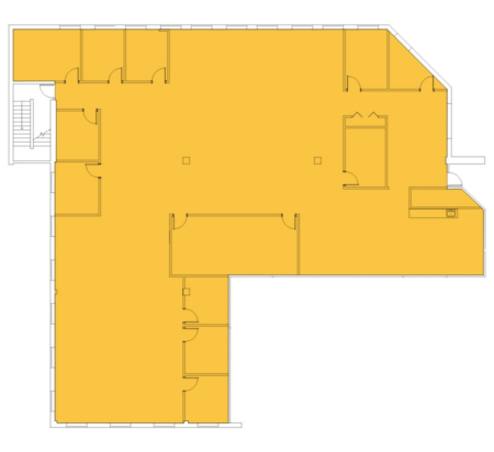 7,564 SF 2nd Floor Office Space Floor Plan