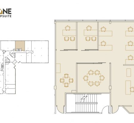 1,563 SF 1st Floor Office Space Floor Plan