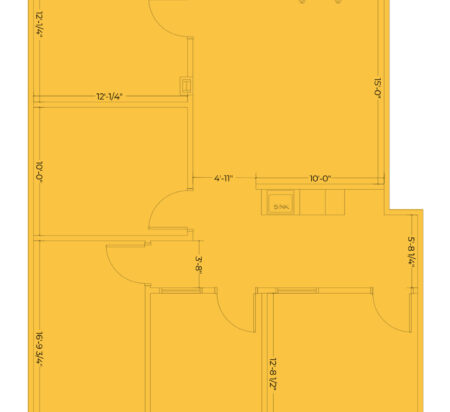 1,361 SF 1st Floor Office Space Floor Plan