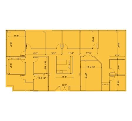 3,814 SF 1st Floor Office Space Floor Plan